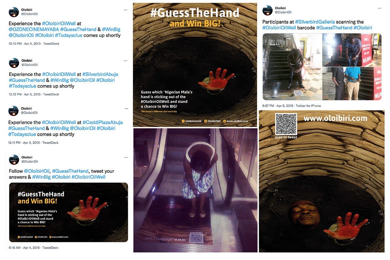 A snapshot of the social media campaign and experiential audience engagement